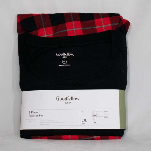 Goodfellow & Co Men's Plaid Long Sleeve Crew + Jogger Pajama Set - Picture 6 of 8